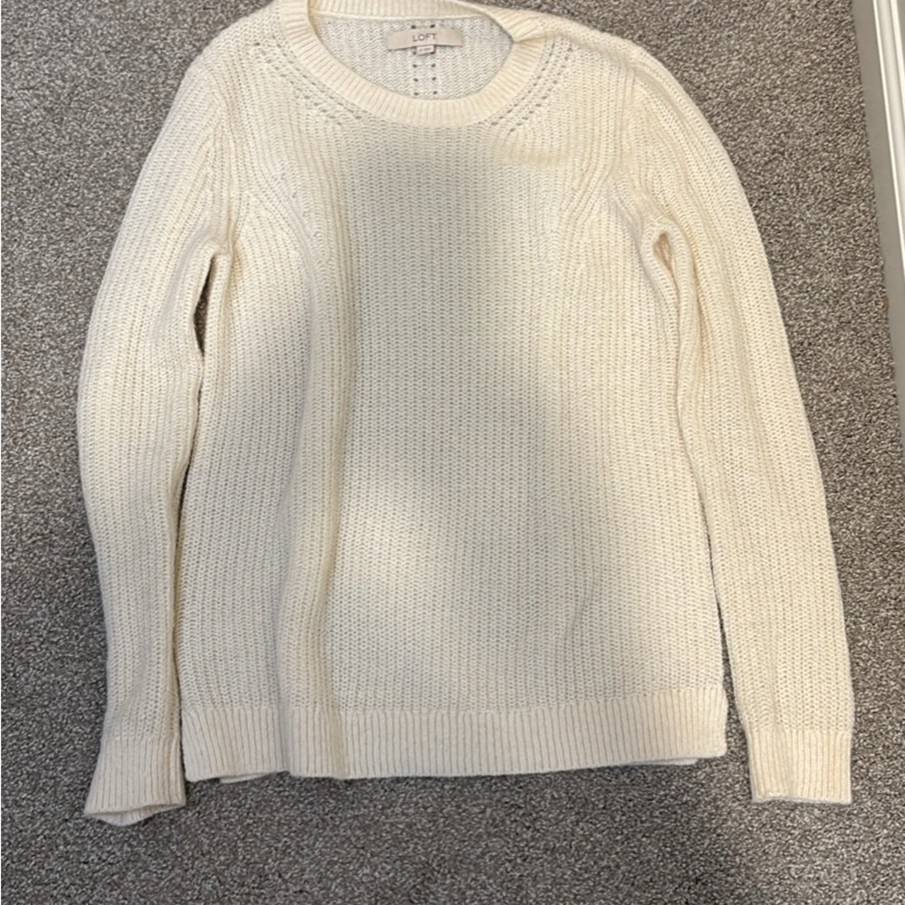 LOFT M Women's Cream Sweater